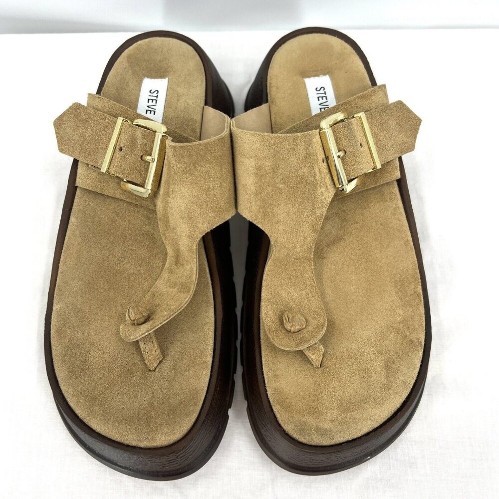 Steve Madden Tan Suede Sandals